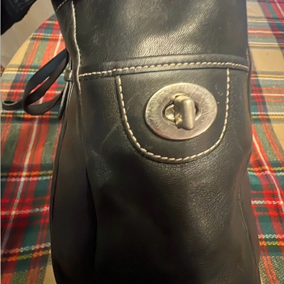 Coach black vintage leather bag large size - Picture 5 of 8